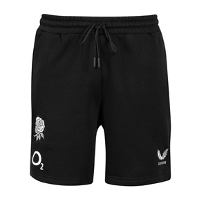 England Kids Off Pitch Shorts 26/27 Castore Black - Front View